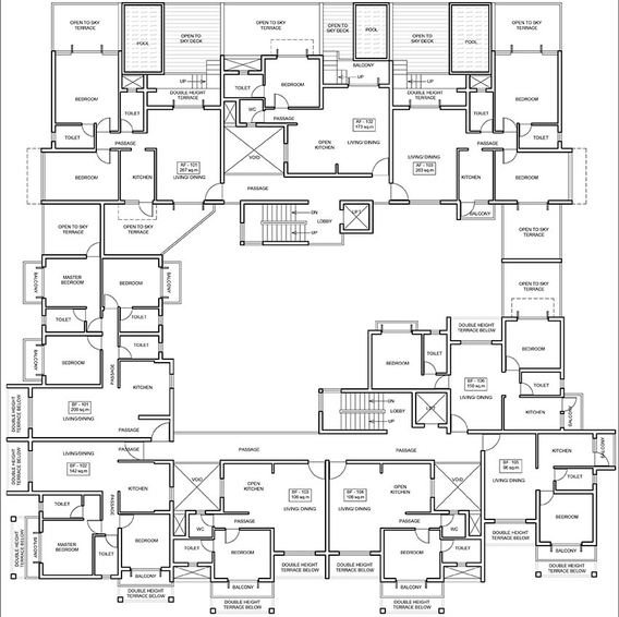 Floor Plan of Aadhvay Casa Beleza in Pilerne, Goa - Image 248140
