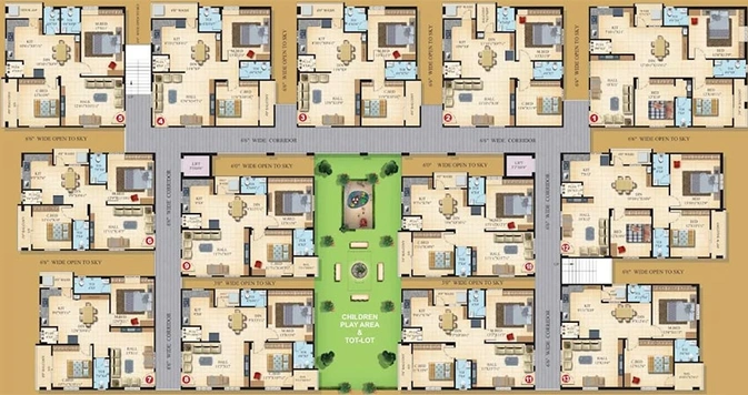 Floor Plan of SVLN Pride in Nizampet, Hyderabad - Image 248291