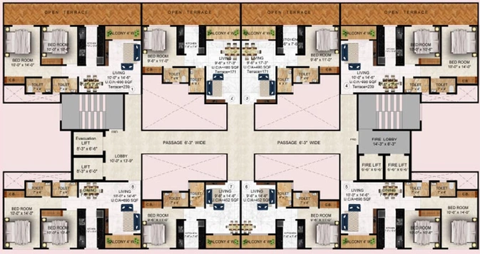 Floor Plan of Shakti Siyara Avenue in Bhiwandi, Thane - Image 251614