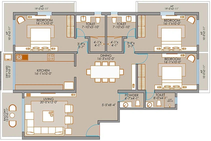 3 BHK Flat in Pam Solitaire Castle in Vasai West, Palghar - Image 845963