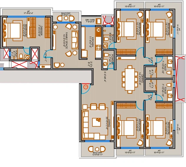 5 BHK Flat in Pam Solitaire Castle in Vasai West, Palghar - Image 845966