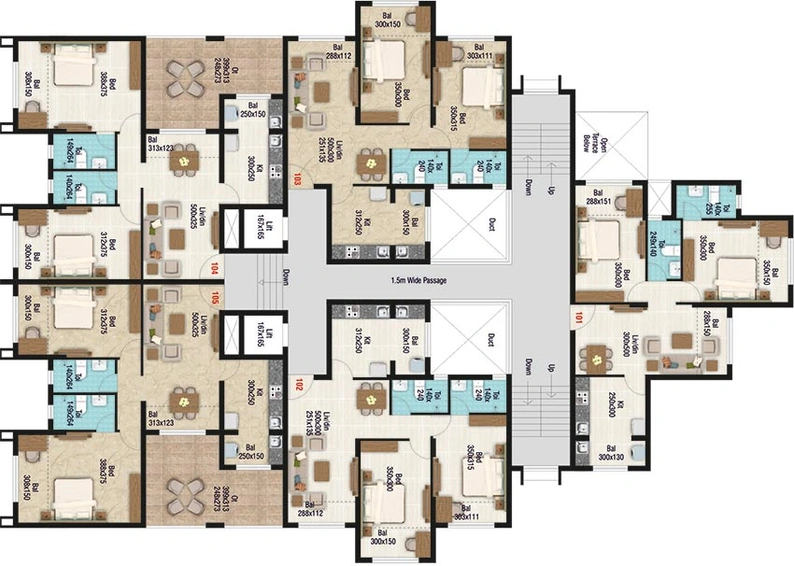 Floor Plan of Supreme City Lights in Davorlim, Goa - Image 251082
