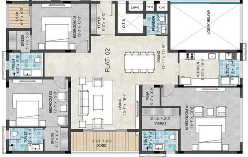 3 BHK Flat in Altis Palacio Court in Nungambakkam, Chennai - Image 847981