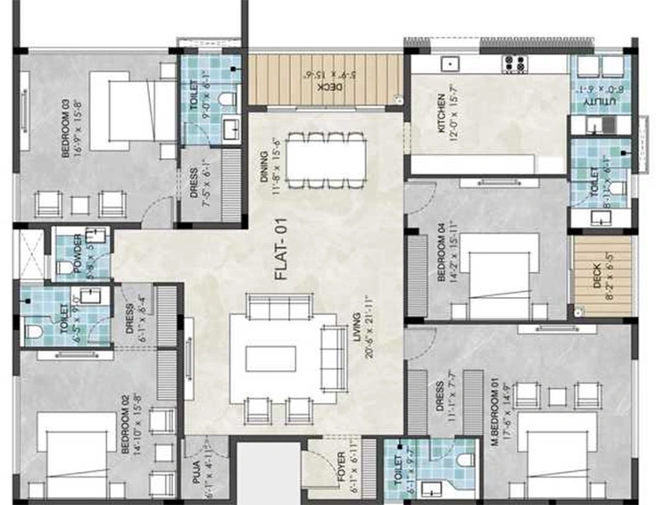 4 BHK Flat in Altis Palacio Court in Nungambakkam, Chennai - Image 847982