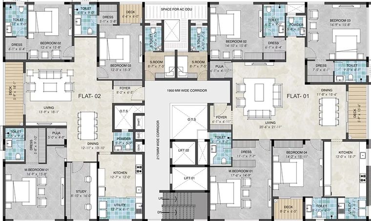 Floor Plan of Altis Palacio Court in Nungambakkam, Chennai - Image 256987