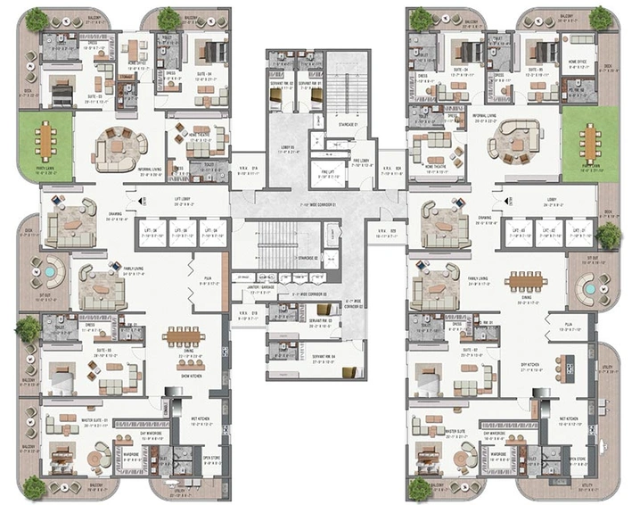 Floor Plan of Raghava Capital 45 in Financial District, Hyderabad - Image 257432