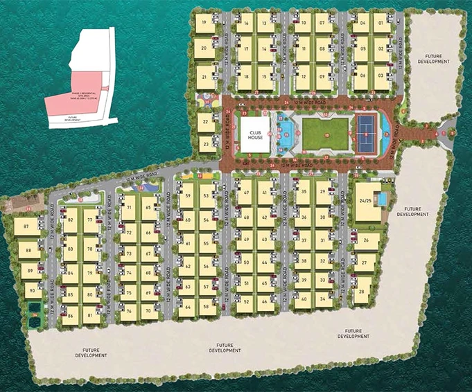 Master Plan of Cybercity Villa Verde in Hitech City, Hyderabad - Image 257889