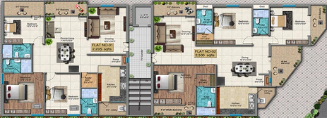 Floor Plan of Home Tree 12 in Kondapur, Hyderabad - Image 257673