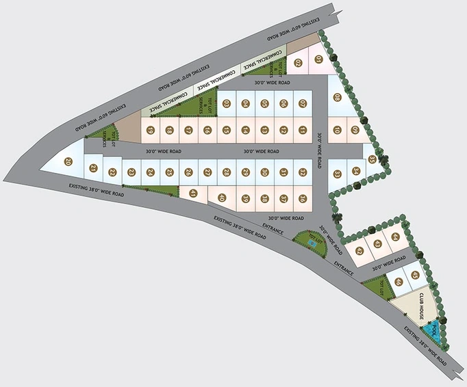 Master Plan of NN infra Lakefront in Gandipet, Hyderabad - Image 257748