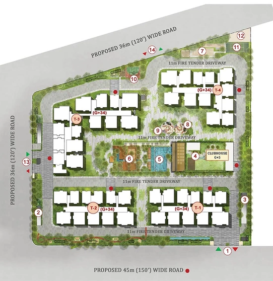 Master Plan of Prestige Spring Heights in Rajendra Nagar, Hyderabad - Image 257849