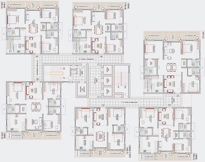 Floor Plan of The Pride of Pragathi Nagar in Pragathi Nagar, Hyderabad - Image 257863