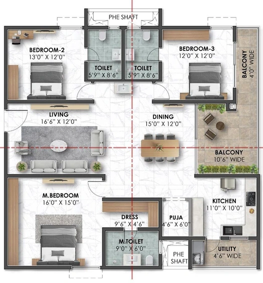 3 BHK Flat in Ramky Rajender Nagar in Rajendra Nagar, Hyderabad - Image 848342