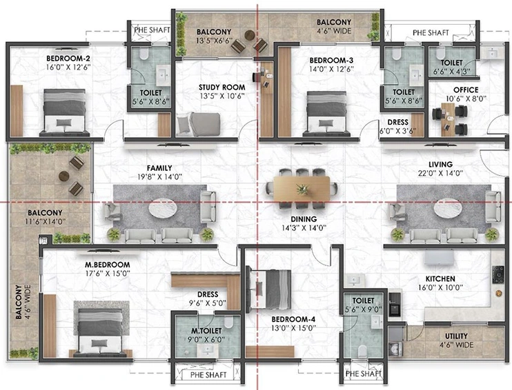 4 BHK Flat in Ramky Rajender Nagar in Rajendra Nagar, Hyderabad - Image 848346