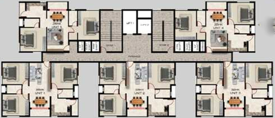 Floor Plan of Nu Prestige Golden Towers in Sholinganallur, Chennai - Image 258432