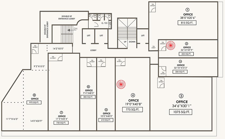Floor Plan of Commercial Kabra Ajanta in Santacruz West, Mumbai - Image 265125
