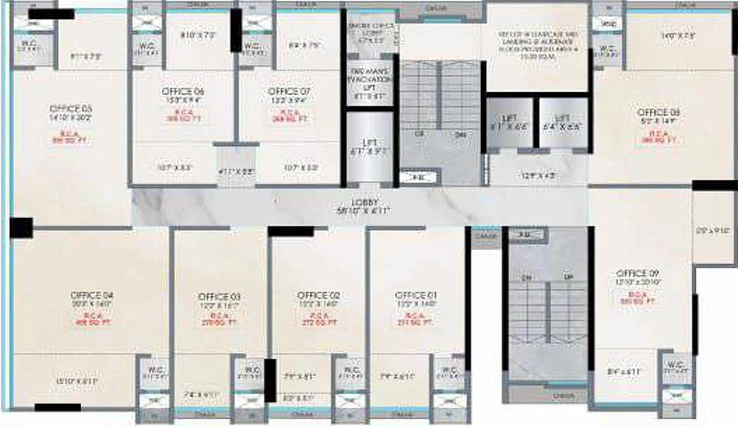 Floor Plan of 63 Rishabraj Avenue in Goregaon West, Mumbai - Image 264820