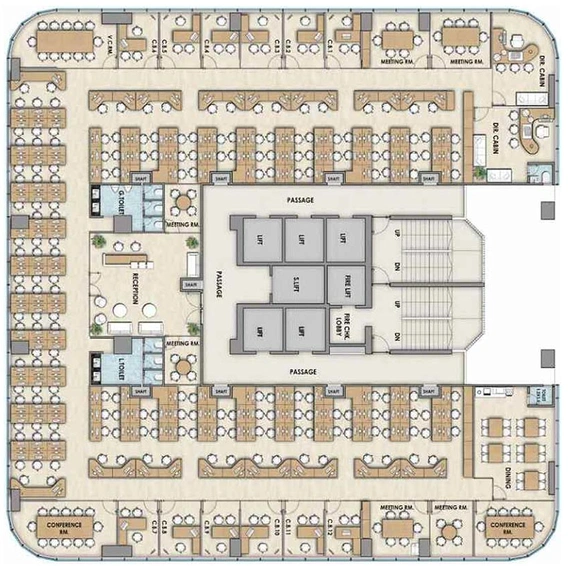 Floor Plan of Commercial Marathon Millennium in Mulund West, Mumbai - Image 265570