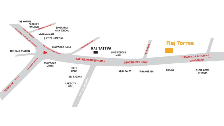 Location of Commercial Rajesh Raj Torres in Thane West, Thane - Image 268468