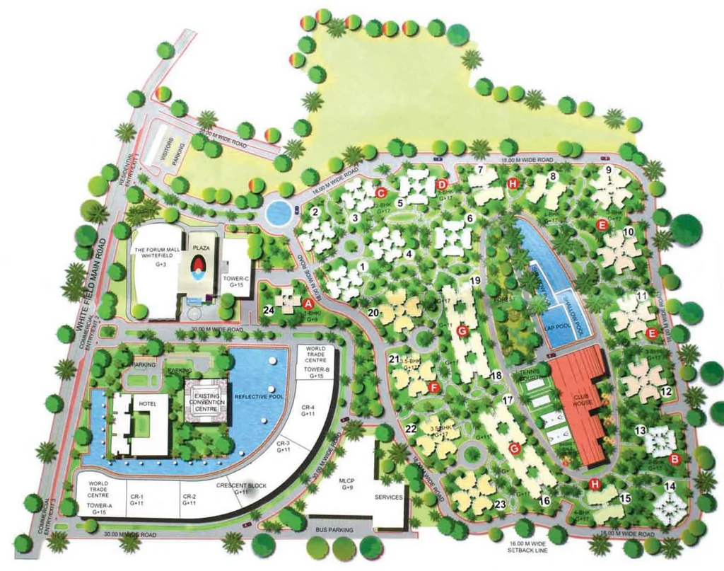Master Plan of Commercial Prestige Shantiniketan in Whitefield, Bangalore - Image 360710