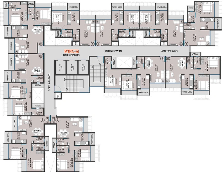 Floor Plan of LK Vivanta in Panvel, Navi Mumbai - Image 36494