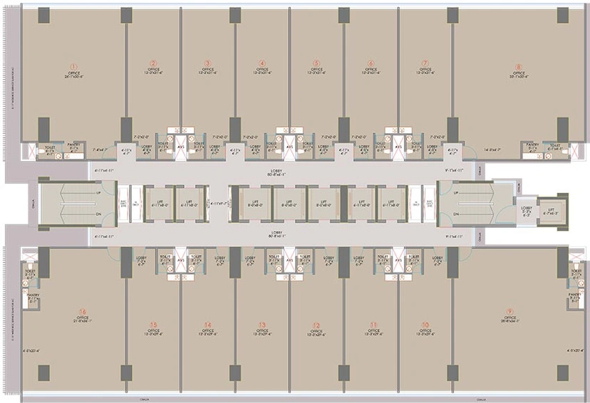 Floor Plan of Veena 9 Business Bay in Malad West, Mumbai - Image 264792