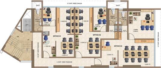 Floor Plan of Granth Complex in Bandra East, Mumbai - Image 265793