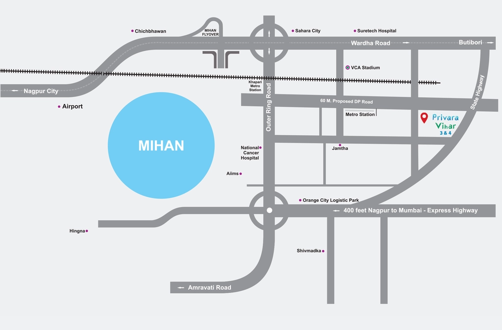 Location of Privara Vihar 4 in Jamtha, Nagpur - Image 334262