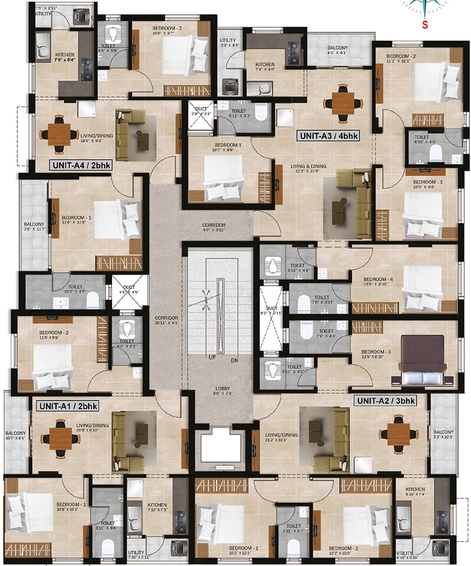 Floor Plan of VGK Sangamithra in Tambaram, Chennai - Image 259628