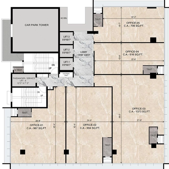 Floor Plan of Wadhwa Venue 52 in Khar West, Mumbai - Image 266729