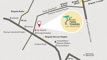 Location of Brigade Twin Towers - Image 360572