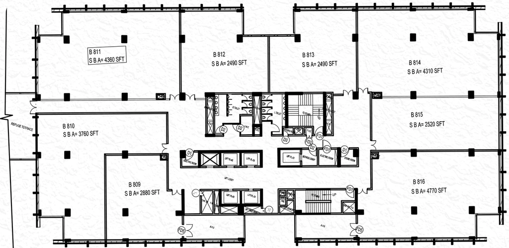 Floor Plan of Brigade Signature Towers in Virgonagar, Bangalore - Image 289241