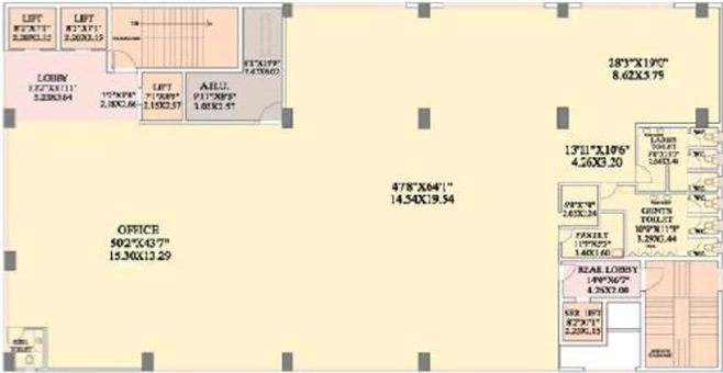 Floor Plan of Raheja Centre Point in Santacruz East, Mumbai - Image 266417