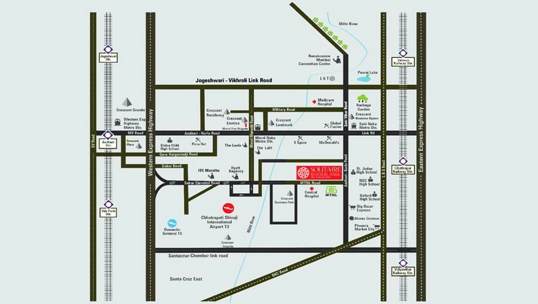 Location of Crescent Solitaire Business Park in Andheri East, Mumbai - Image 266047