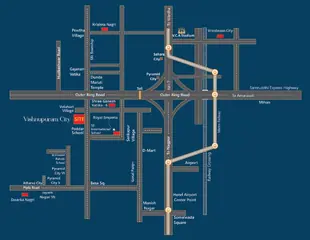 Location of Chaitanya Shree Ganesh Vatika 8 Vishnupuram City - Image 343781