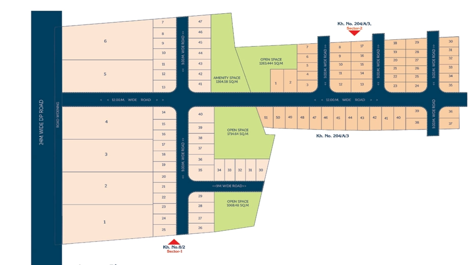 Master Plan of Chaitanya Shree Ganesh Vatika 8 Vishnupuram City in Wardha Road, Nagpur - Image 343782