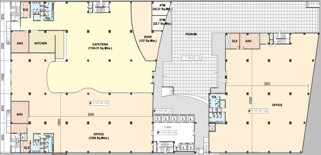 Floor Plan of Ozone Manay Tech Park in Kudlu Gate, Bangalore - Image 360664