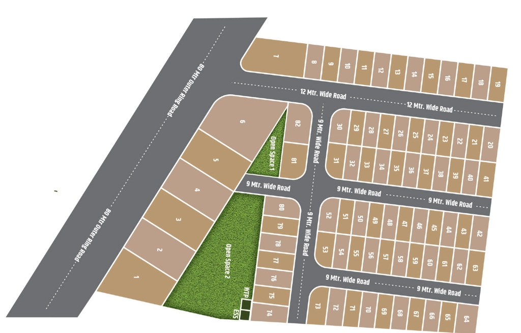 Master Plan of Dera Green Gold in Hingna Road, Nagpur - Image 340004