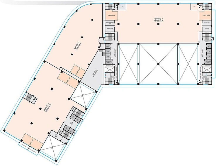 Floor Plan of Hiranandani Lighthall in Andheri East, Mumbai - Image 266239