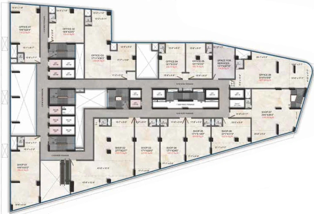 Floor Plan of Transcon Uno in Santacruz East, Mumbai - Image 277534