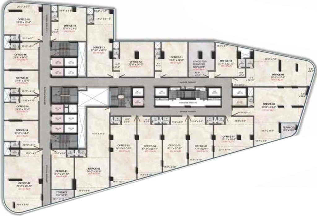 Floor Plan of Transcon Uno in Santacruz East, Mumbai - Image 277535