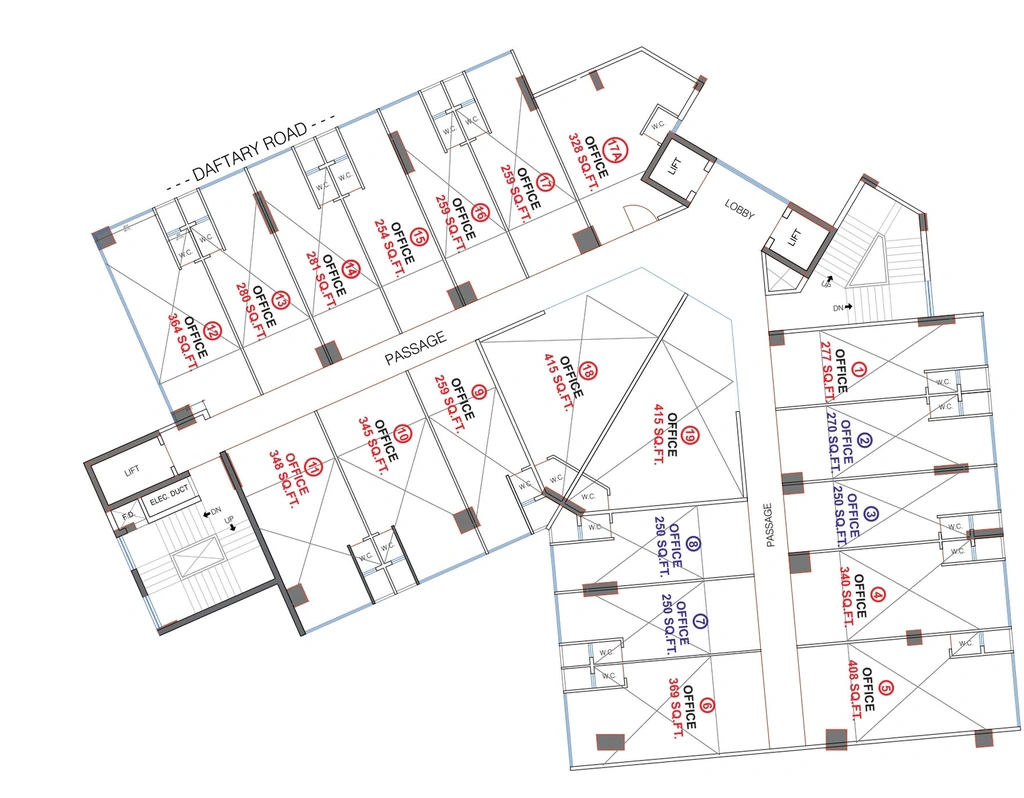 Floor Plan of Center Plaza in Malad East, Mumbai - Image 277967