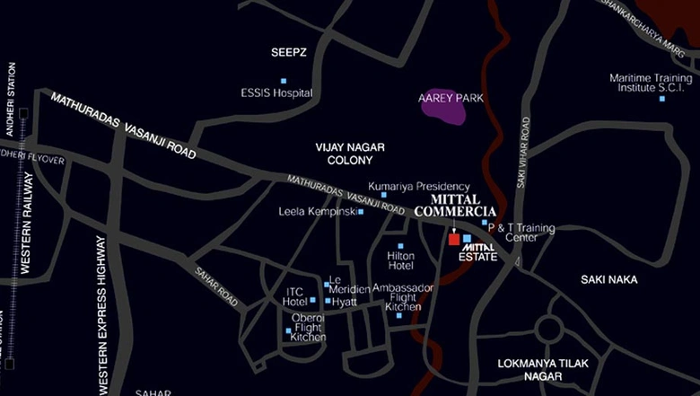 Location of Mittal Commercia in Andheri East, Mumbai - Image 266385