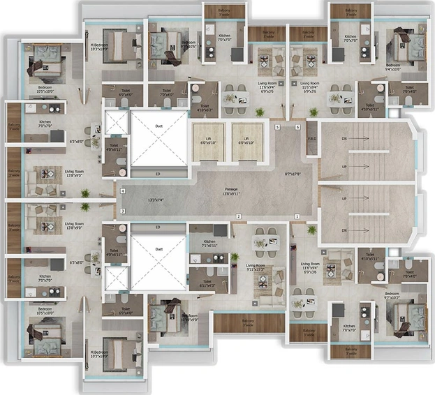 Floor Plan of Datt Hidden Jewel in Bhiwandi, Thane - Image 259890