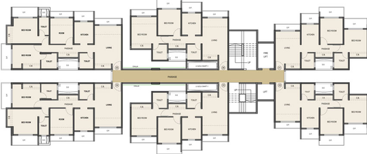 Floor Plan of JP North Garden City in Mira Road East, Thane - Image 22570