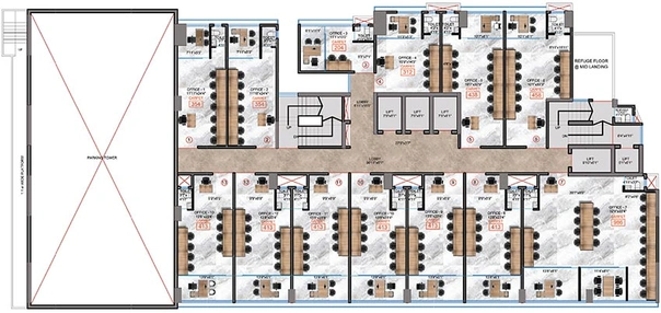Floor Plan of Mangal Business Park in Malad West, Mumbai - Image 267095
