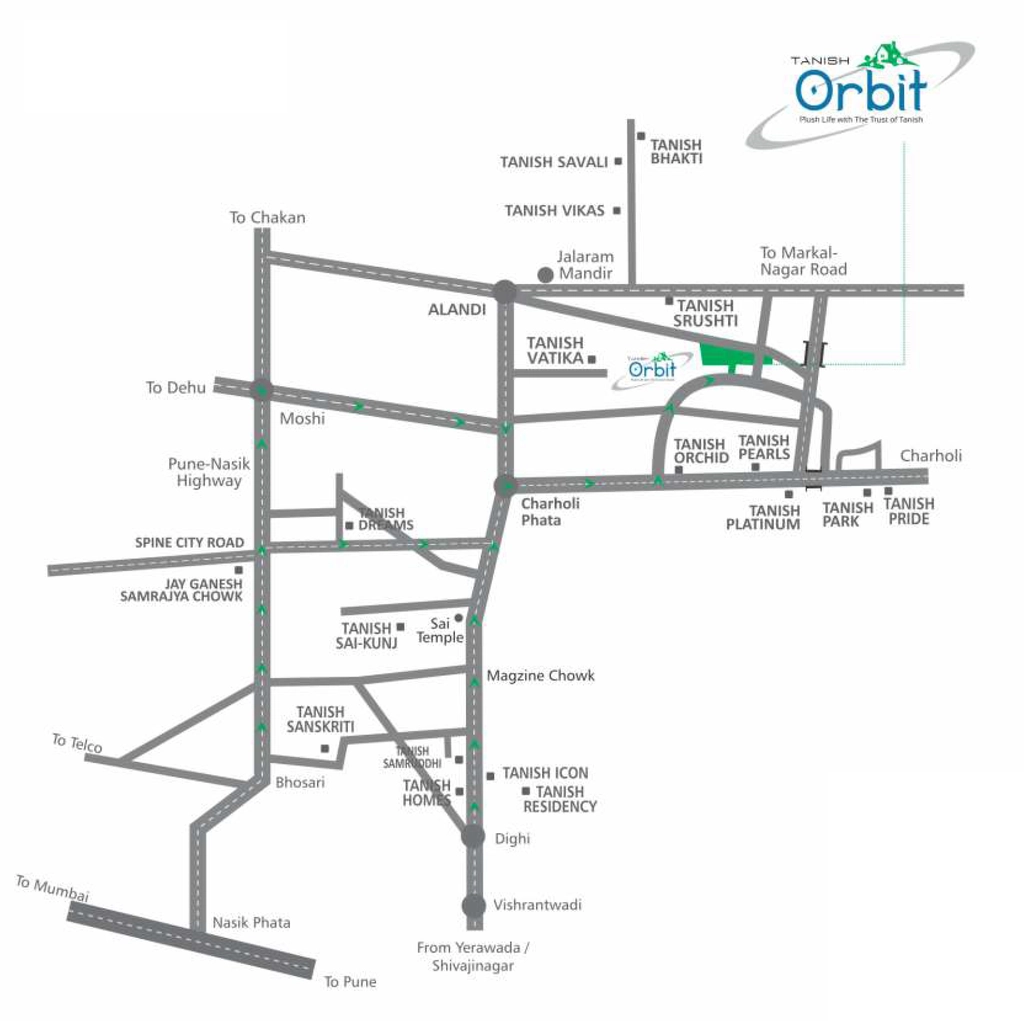 Location of Tanish Orbit Plot B in Charholi, Pune - Image 369112