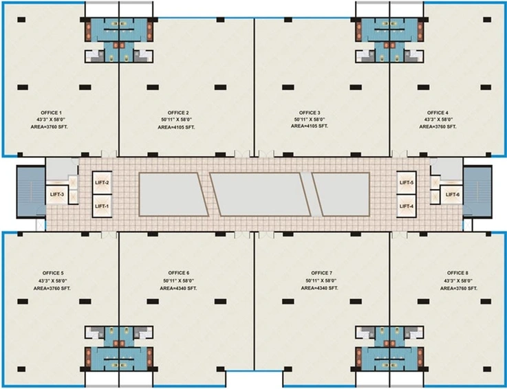 Floor Plan of Sumer Sahar Plaza Windfall in Andheri East, Mumbai - Image 278737