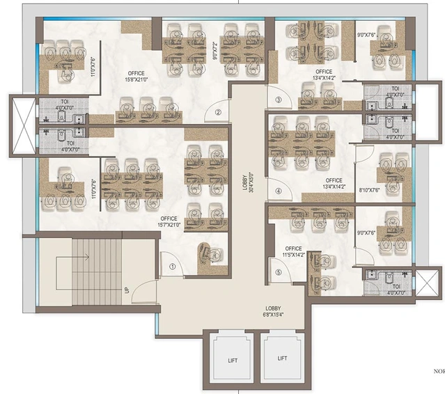 Floor Plan of Paras Business Center in Borivali East, Mumbai - Image 268275