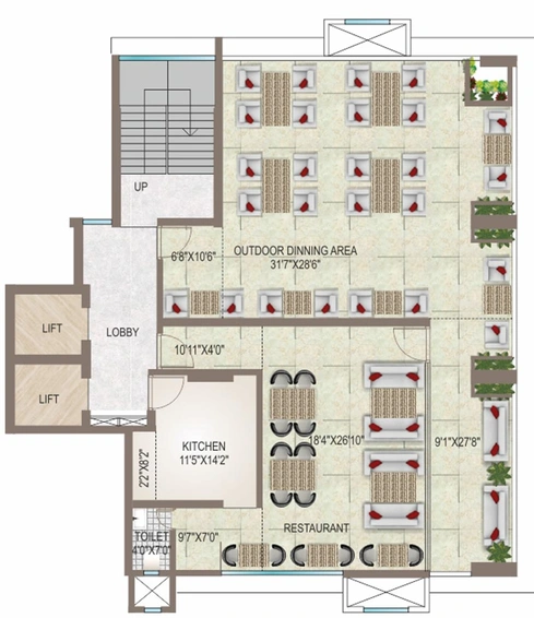 Floor Plan of Paras Business Center in Borivali East, Mumbai - Image 268276