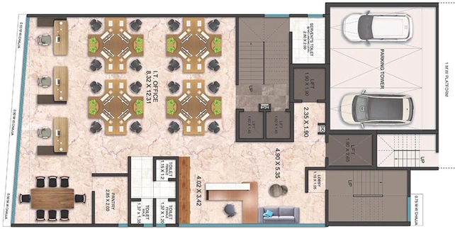 Floor Plan of Commercial Kosmos Kedar Darshan in Borivali West, Mumbai - Image 268137
